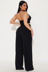 Rosaline Buckle Pant Set - Black