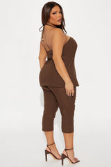 Meilani Capri Pant Set - Chocolate