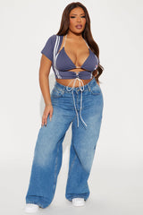 Crowd Went Wild 2 Piece Top - Blue