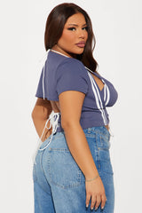 Crowd Went Wild 2 Piece Top - Blue