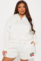 Tasty Cherries Fleece Short Set - Ivory