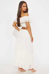 Morgan Maxi Skirt Set - Ivory