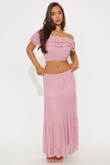 Morgan Maxi Skirt Set - Mauve