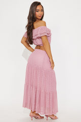 Morgan Maxi Skirt Set - Mauve