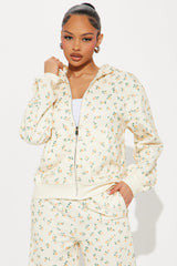 Fiona Floral Graphic Pant Set - Yellow