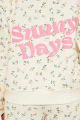 Fiona Floral Graphic Pant Set - Yellow