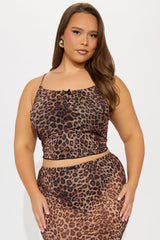 Wild Intentions Mesh Leopard Maxi Skirt Set - Leopard