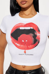 Guilty Pleasures Fitted Tee - White