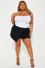 Day To Night Slit Skort - Black