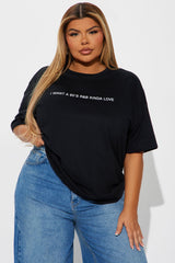 90's & R&B Kind Of Love Oversized Tee - Black