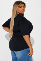 90's & R&B Kind Of Love Oversized Tee - Black