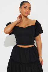Melissa Maxi Skirt Set - Black