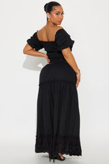 Melissa Maxi Skirt Set - Black