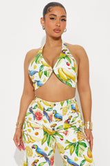 Pineapple Paradise Pant Set - Yellow/combo