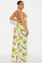 Pineapple Paradise Pant Set - Yellow/combo