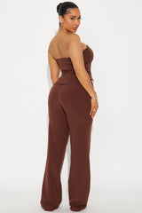 Making Decisions Pant Set - Chocolate