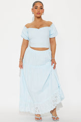 Melissa Maxi Skirt Set - Light Blue