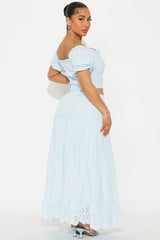 Melissa Maxi Skirt Set - Light Blue