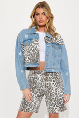 Savage Mixed Media Short Set - Blue/combo