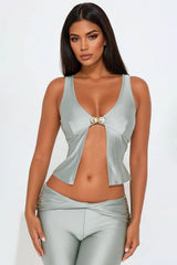 Coastal Charm Pant Set - Sage
