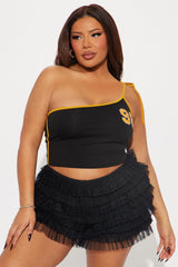 Gemma One Shoulder Top - Black/combo