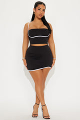 Date Ready Skirt Set - Black