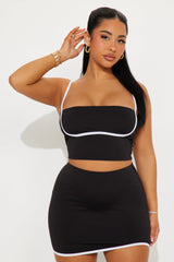 Date Ready Skirt Set - Black