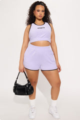 Sporty Day Short Set - Lavender