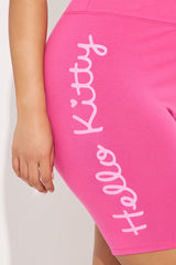 Hello Kitty Love Biker Shorts - Hot Pink