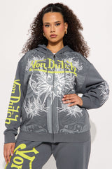 Von Dutch Full Throttle Hoodie - Charcoal/combo