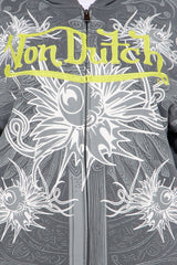 Von Dutch Full Throttle Hoodie - Charcoal/combo