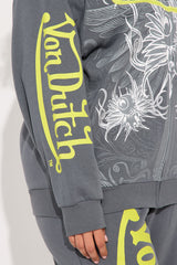 Von Dutch Full Throttle Hoodie - Charcoal/combo