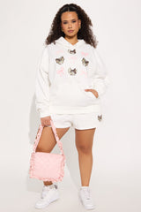 Nothin Like Me Bow Hoodie - Ivory