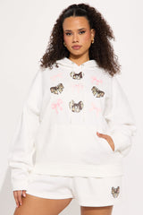 Nothin Like Me Bow Hoodie - Ivory