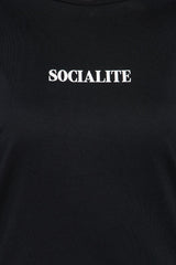 Socialite Oversized Tee - Black