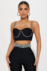 Stud At The Club Pant Set - Black