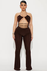 Sassy Mood Pant Set - Brown