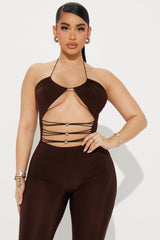 Sassy Mood Pant Set - Brown