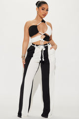 Maria Colorblock Pant Set - Black/combo