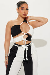 Maria Colorblock Pant Set - Black/combo