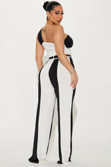 Maria Colorblock Pant Set - Black/combo