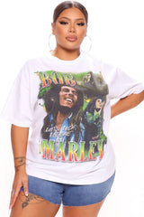 Bob Marley Roots Rock Reggae Tee - White Wash