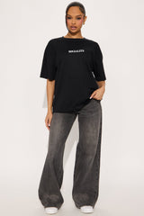 Socialite Oversized Tee - Black