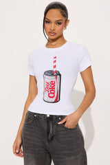 Diet Coke Baby Tee - White