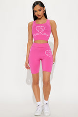 Hello Kitty Love Biker Shorts - Hot Pink