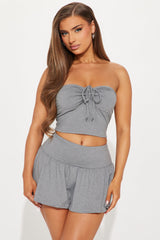 Lily Ruffle Skirt Set - Heather Grey