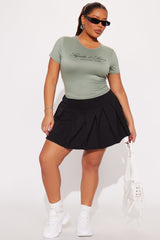 Tequila & Tennis Baby Tee - Olive