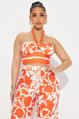 Belina Pant Set - Orange/combo
