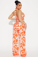 Belina Pant Set - Orange/combo