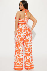 Belina Pant Set - Orange/combo